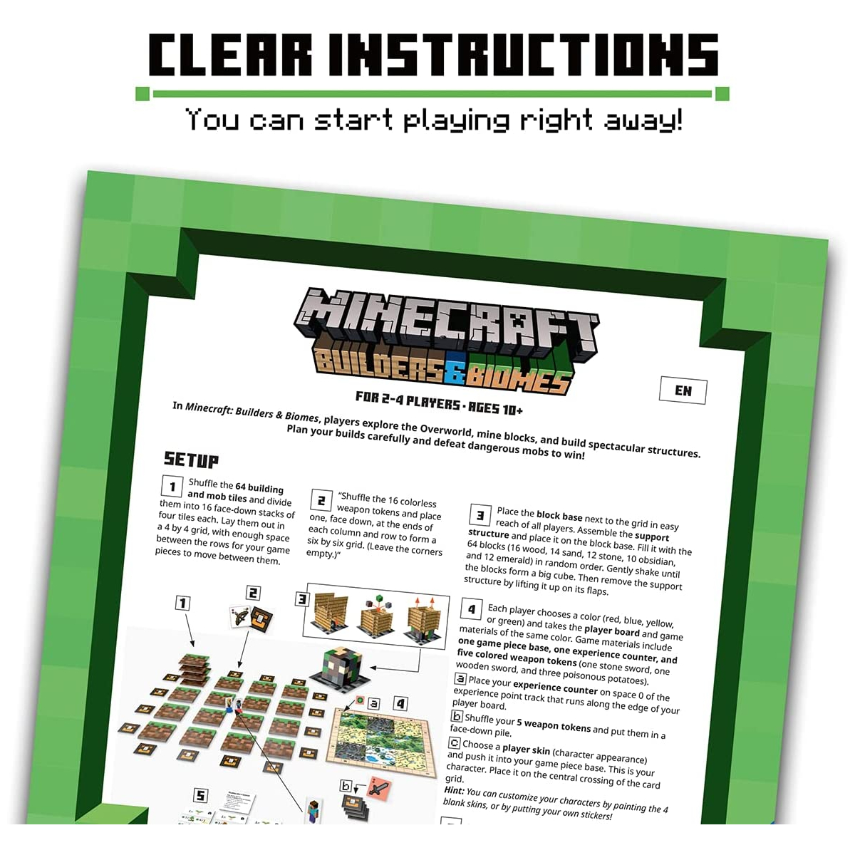 სამაგიდო თამაში Minecraft Builders & Biomes - Board